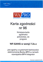 Karta Zgodności Banku BPH dla programu WF-GANG