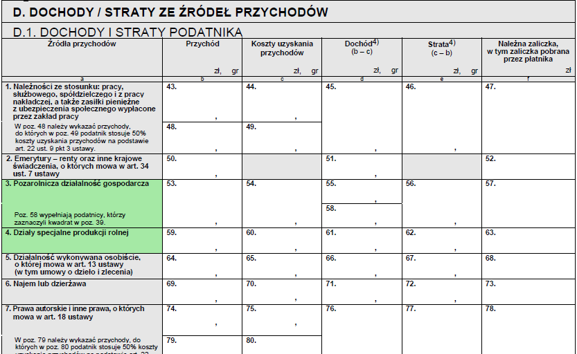 PIT-36(26) - fragment wzoru graficznego z pliku PDF