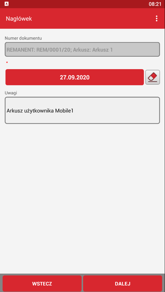 WAPRO Best. Zamykanie arkusza spisowego na urządzeniu mobilnym 1