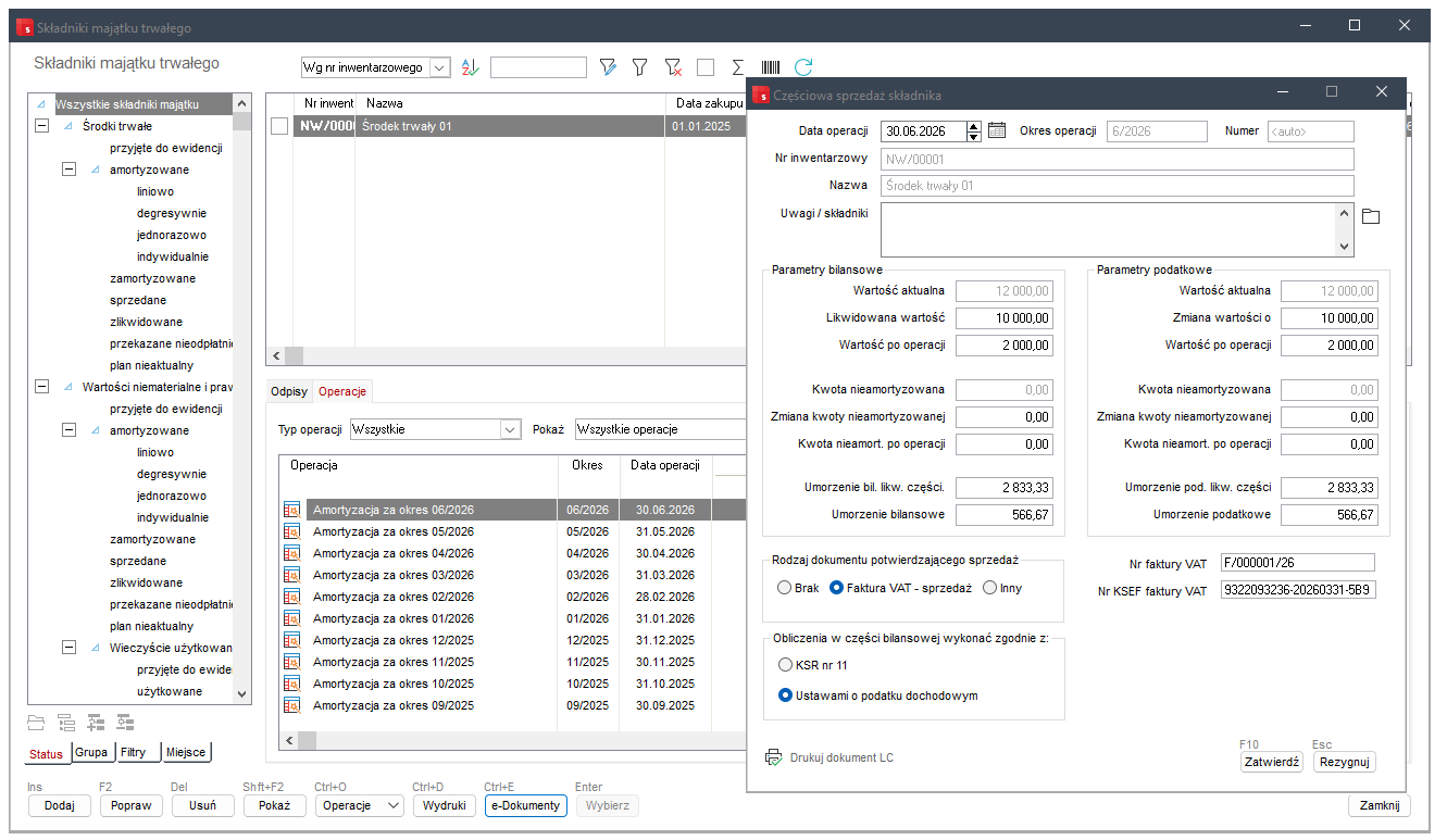 Wapro Best - formatka częściowej sprzedaży