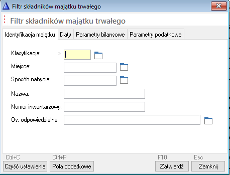 WAPRO Best. Filtrowanie zawartości kartoteki (rejestru)