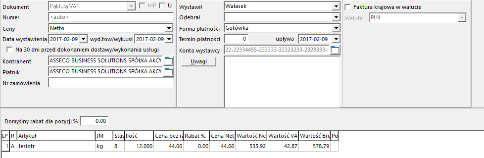 wapro fakturowanie