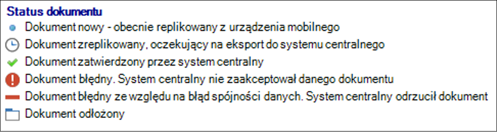 wapro mobilny inwentaryzator menu podstawowe