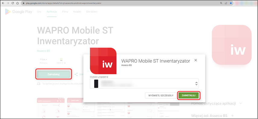 Wapro mobilny inwentaryzator instalacja