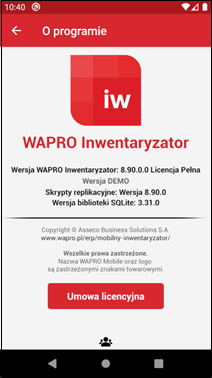 Wapro mobilny inwentaryzator umowa licencyjna