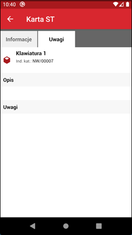 Wapro mobilny inwentaryzator pozycje szczegóły karta produktu