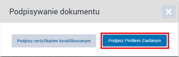 WAPRO JPK. Portal e-PUAP - wybór metody podpisu