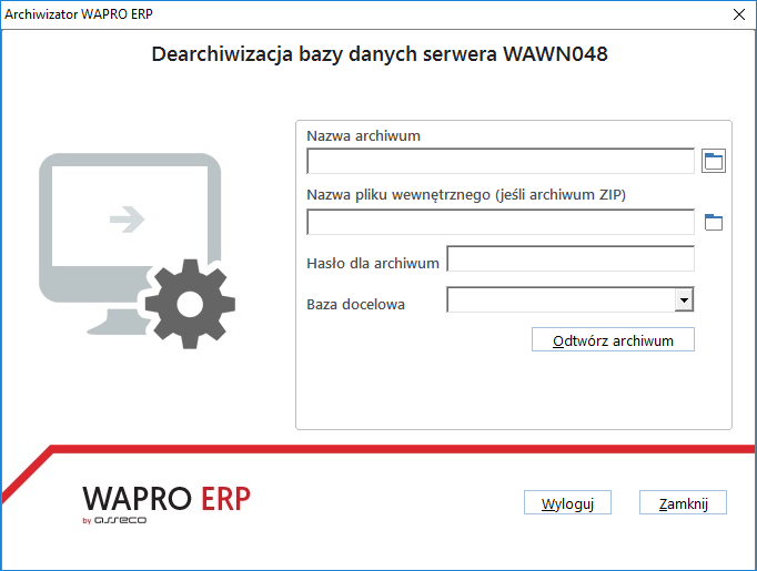 WAPRO Fakir. Archiwizator - tryb dearchiwizacji