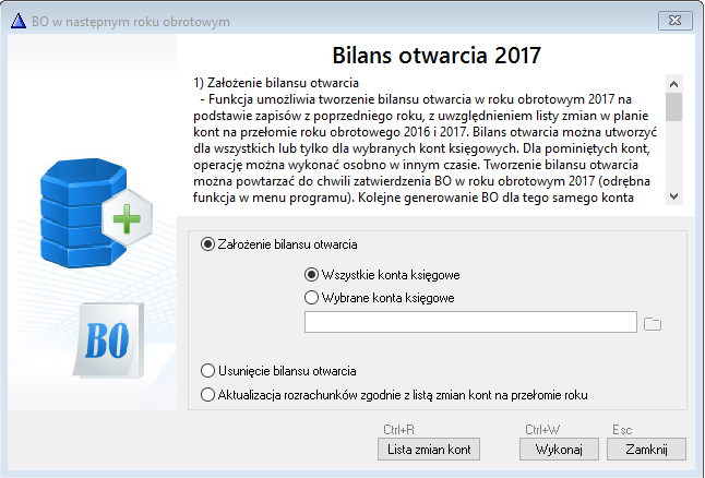 WAPRO Fakir. Zakładanie BO w następnym roku obrotowym