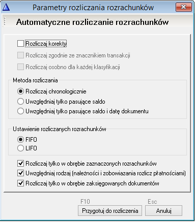 WAPRO Fakir. Automatyczne rozliczanie rozrachunków