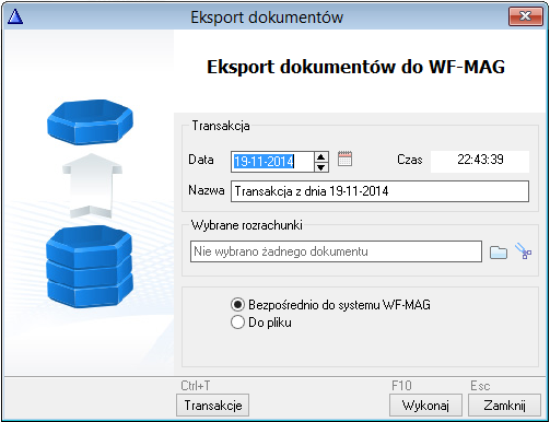 WAPRO Fakir. Eksport dokumentów do programu WAPRO Mag