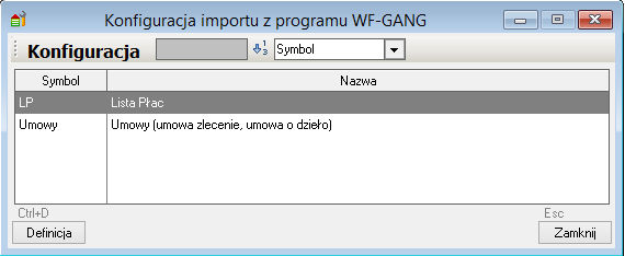 WAPRO Fakir. Konfiguracja importu