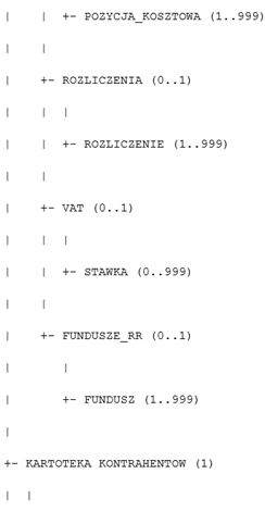 WAPRO Fakir. Struktura XML