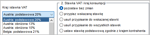 WAPRO Kaper. Zmiana kraju konsumpcji, stawki VAT