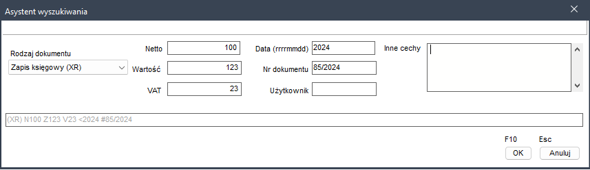 WAPRO Kaper. Okno - Asystent wyszukiwania (1)