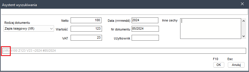 WAPRO Kaper. Okno - Asystent wyszukiwania (2)