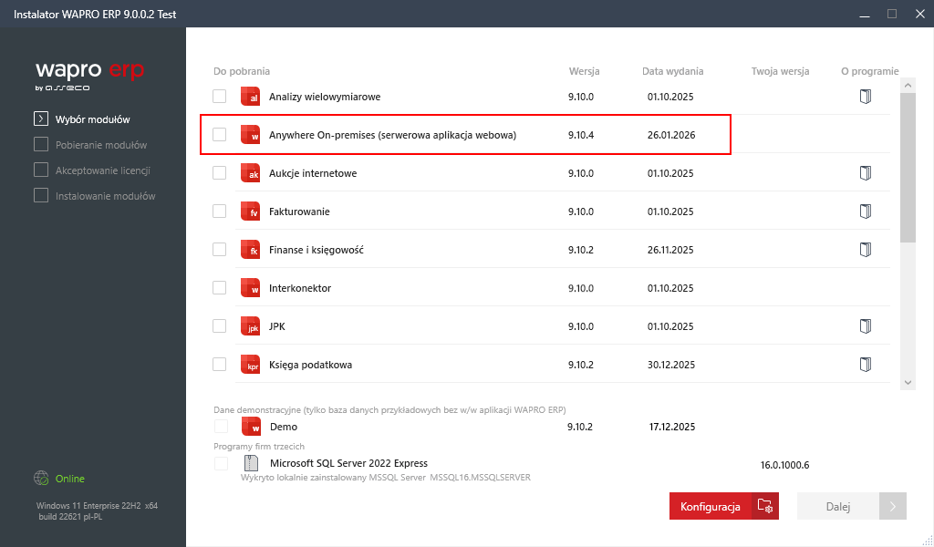Architektura Wapro Mag On-premises