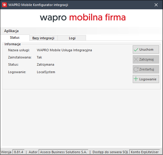 Wapro mobilny handlowiec konfiguracja