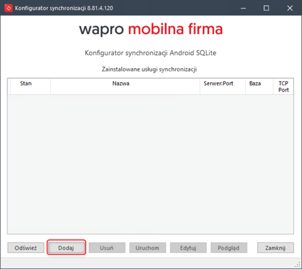 Wapro mobilny handlowiec konfiguracja