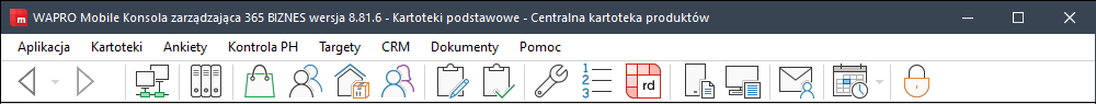 wapro mobilny handlowiec menu podstawowe