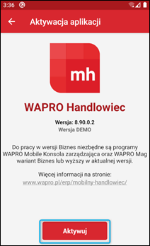 Wapro mobilny handlowiec aktywacja