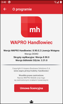 Wapro mobilny handlowiec umowa licencyjna