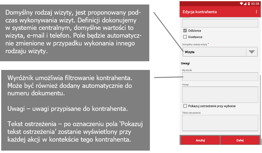 Wapro mobilny handlowiec dodawanie kontrahenta