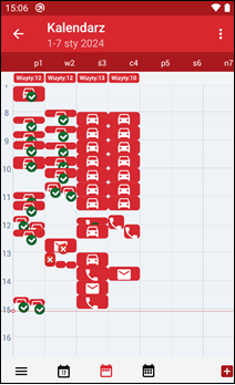 Wapro mobilny handlowiec kalendarz dzień