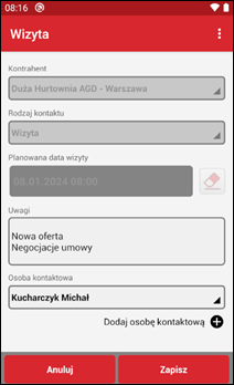 Wapro mobilny handlowiec wizyta