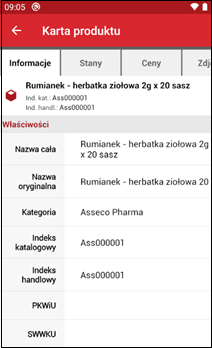 Wapro mobilny handlowiec karta produktu