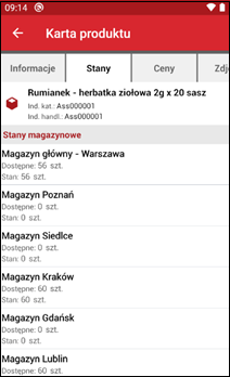 Wapro mobilny handlowiec karta produktu