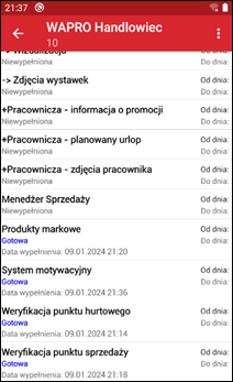 Wapro mobilny handlowiec ankieta