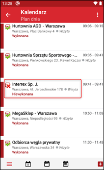 Wapro mobilny handlowiec zakończenie dnia