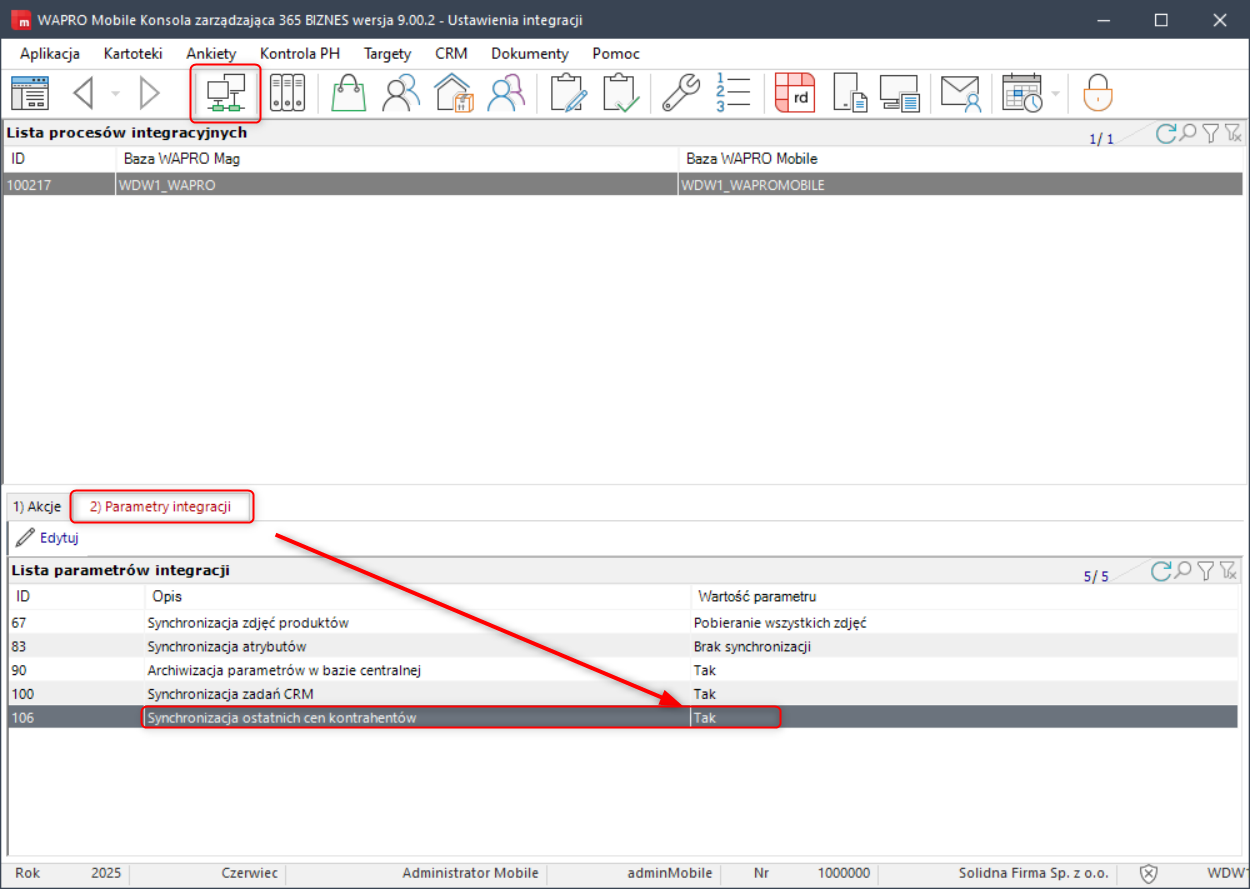 wapro mobilny handlowiec ostatnia cena dla kontrahenta