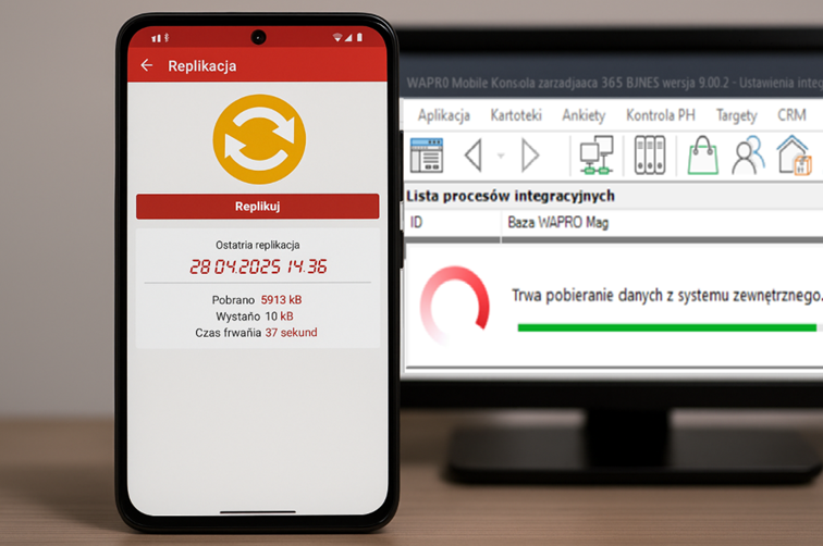 wapro mobilny inwentaryzator ST automatyczna replikacja