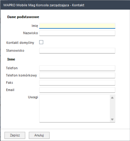 wapro mobilny magazynier szczegóły kontrahenta