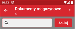 Wapro mobilny magazynier dokumenty szukaj