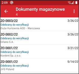 Wapro mobilny magazynier weryfikacja dokumentu