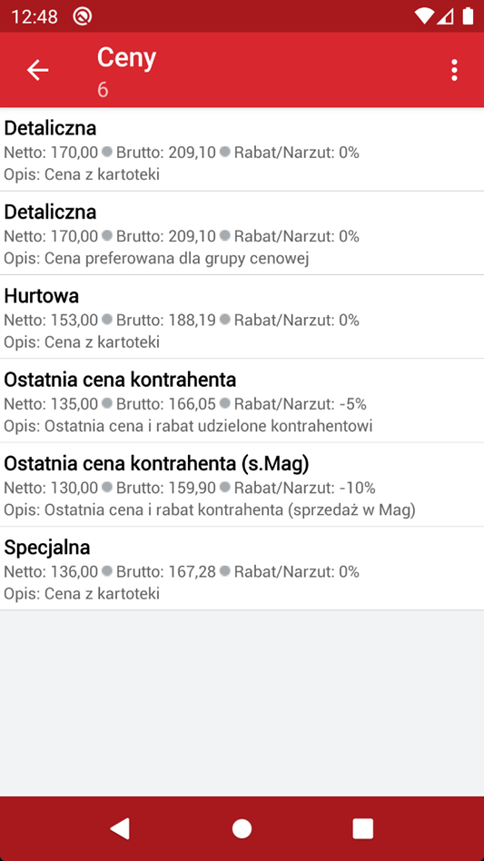 wapro mobilny magazynier ostatnia cena dla kontrahenta