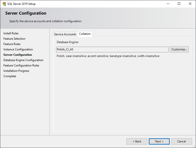 Instalacja SQL Server