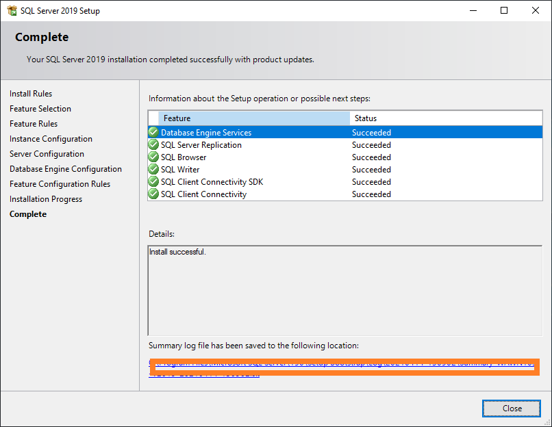 Instalacja SQL Server