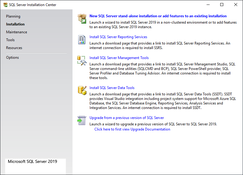 Instalacja SQL Server